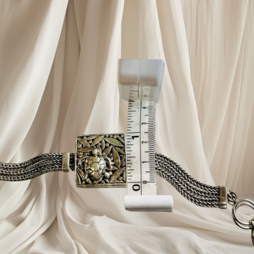 Solid Silver 925 Turtle Gorgeous Bracelet - image 3